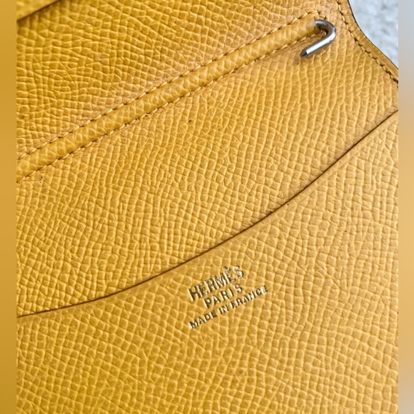 HERMES AGENDA COVER mini, Red-Yellow Bi-color, with pen holder, made in France - Picture 5 of 6